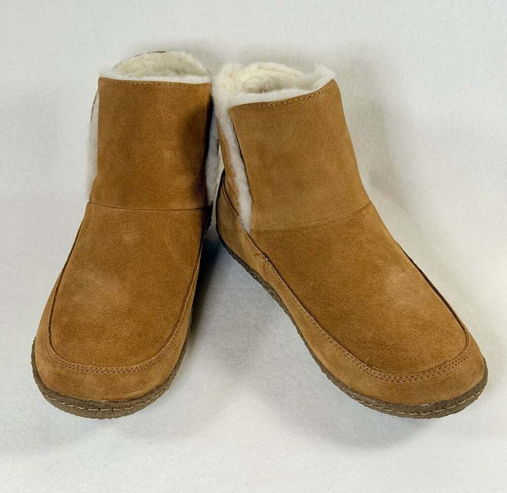 Sorel Nakiska Bootie/Boot Suede Shearling Camel Brown Women’s 8.5